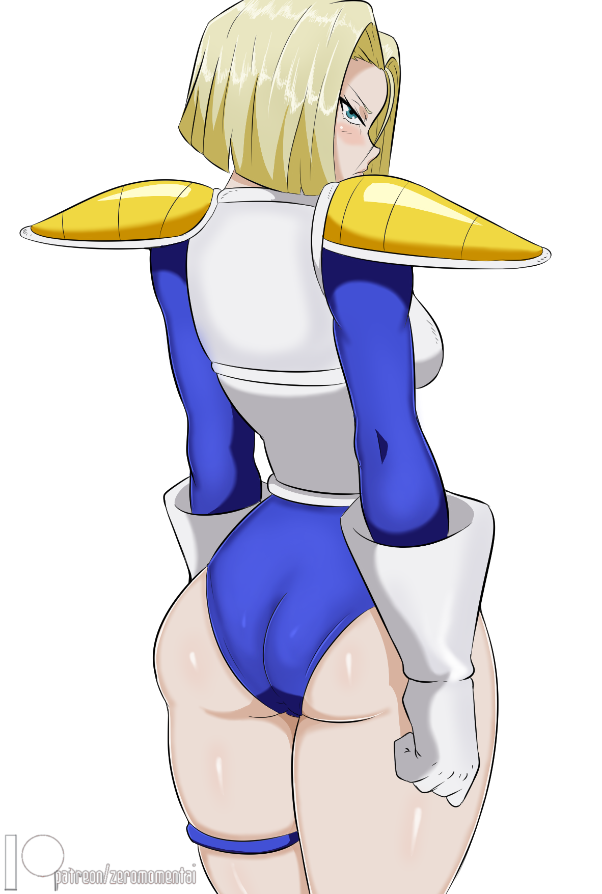 grimphantom2:  ninsegado91:  zeromomentaii:  Drew sayian armor, Android 18.  I like