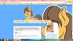 sociallyawkwardpony:  ((Mod: I updated the look of the blog~ been meaning to do this for awhile now, looks nice)).  Cutiemel~ &lt;3