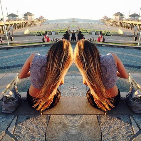 Mermaid kisses and starfish wishes. #bougie #hairgamestrong #windyday #huntingtonbeach #HB (at Hunti