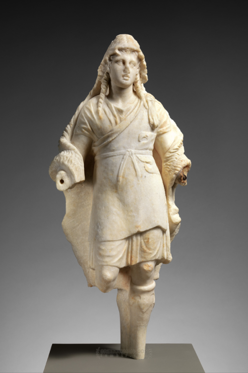 greekromangods: Statuette of Dionysos Greek; Early Hellenistic, Early 3rd century BC Marble The Metr