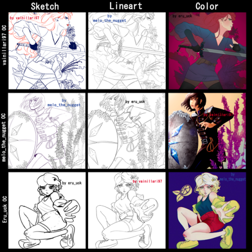 stareatnight:I made a collab with friends @eru_uck and @im_not_melo and these are the results &