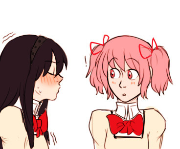 how to be affectionate to ur gf staring rookie akemi homura step 1: kiss her    