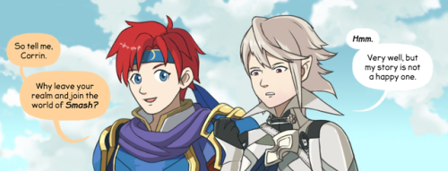 finalsmashcomic:  Super Smash Bros. Revelations A bit of a flashback here to when Corrin joined the Smash cast. Maybe he should refrain from making decisions from now on. :P (I’m sorry this is a day late - it took me a long time to draw). Full image