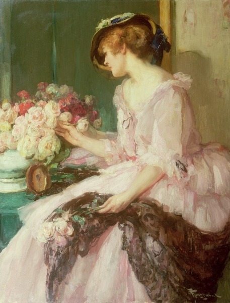 loumargi:Fernand Toussaint (1873-1956) Arranging Flowers