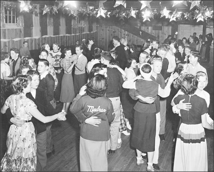 1950sunlimited:  High School Dance, Madras High Oregon 1950s 