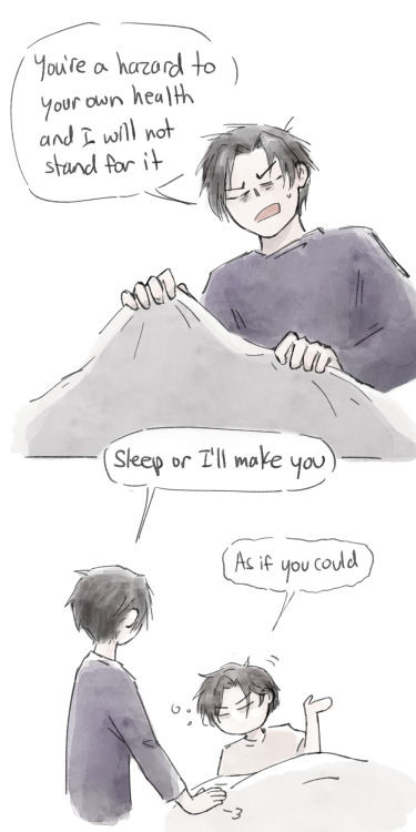 mxtxdoodles: I read a cute modern yunmeng bros one shot and I ended up doodling a few scenes…
