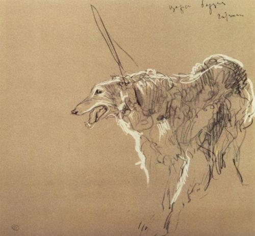 artist-serov:Greyhound royal hunting, Valentin Serovwww.wikiart.org/en/valentin-serov/greyho