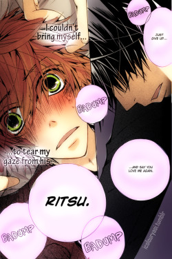 Sekaiichi Hatsukoi  by Nakamura Shungiku Coloured by icolouryaoi.tumblr