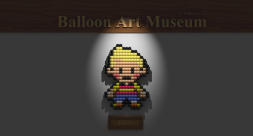 3DCG バルーンアート：mother3 リュカ3DCG balloonart：Lucas from mother3