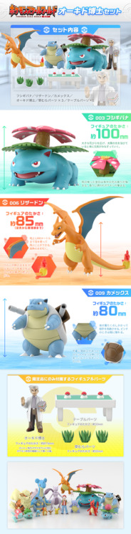 Images from the upcoming “Pokémon Scale World” Figurine Collection by Bandai.