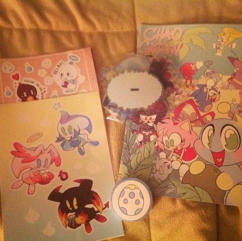 My package from working on the chao zine is here!! It&rsquo;s so cute and lovely, I&rsquo;m so happy