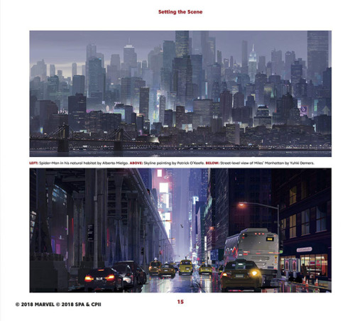 rufftoon:ca-tsuka: Preview of “Spider-Man: Into the Spider-Verse - The Art of the Movie” artbook.A