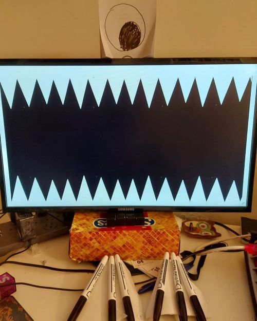 Decided To Take On A Creativity Challenge. This Is Day 1, Make A Monster From The Things On Your Desk