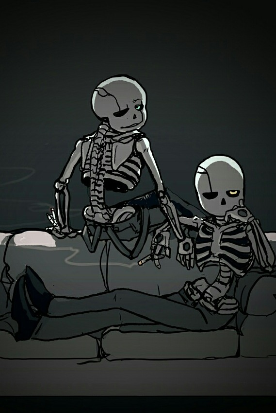 junkpilestuff:  Gaster!sans x Gaster!sans based on sketch in the link below  Sorry