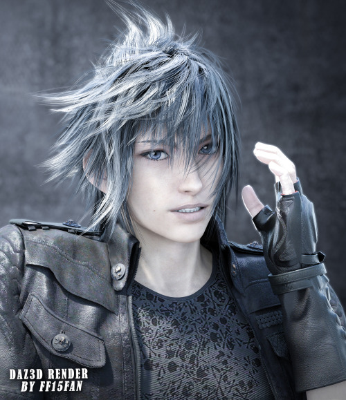 Noctis Lucis Caelum renderwith windy hair:)