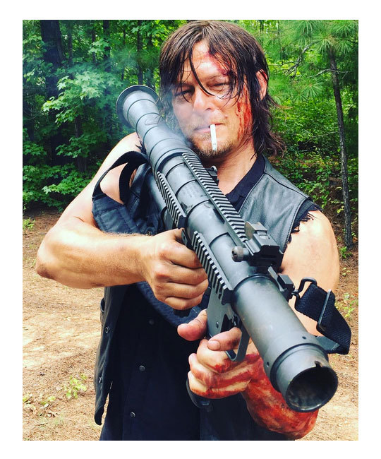 reedusgif:  gnicotero Behind the scenes testing the smoke in the rpg!  Thanks to