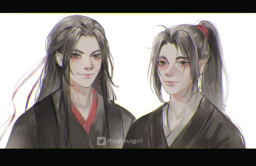 I had to sketch two different Wei Wuxian and Mo Xuanyu and it was urgent!