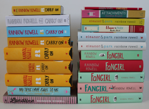 Book Collection #7 - Books by Rainbow Rowell. Link will lead to my blog post, where I have more pict