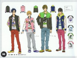 derrierebender:  I just realized that the Free! boys club outfits match the Trolli sour night crawler gummy worm color combos and I freaking cnat -