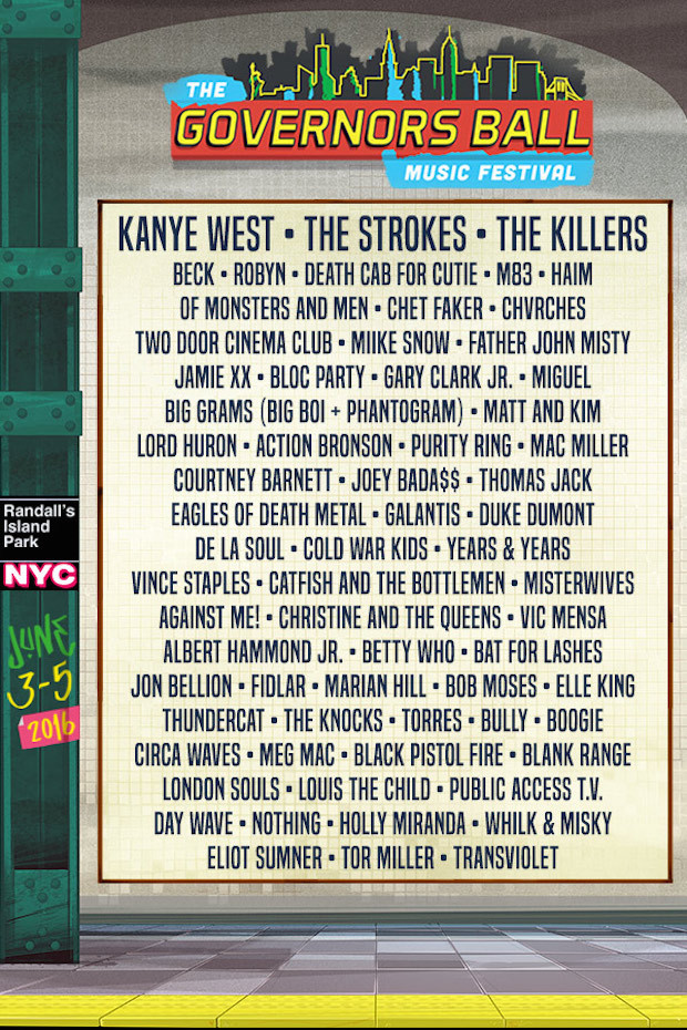 brodes-live-reviews:  Governors Ball 2016 Lineup!!