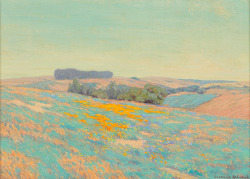 Iamjapanese:  Granville Redmond（American, 1871-1935） Poppies And Lupine   Via