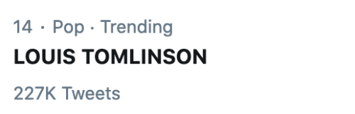louistomlinsoncouk: Worldwide trends following Louis’ announcement - 11/7