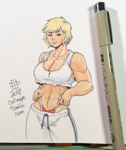 Callmepo: One More Bonita En Blanco Tiny Doodle Before Bedtime - Power Girl.   Ko-Fi