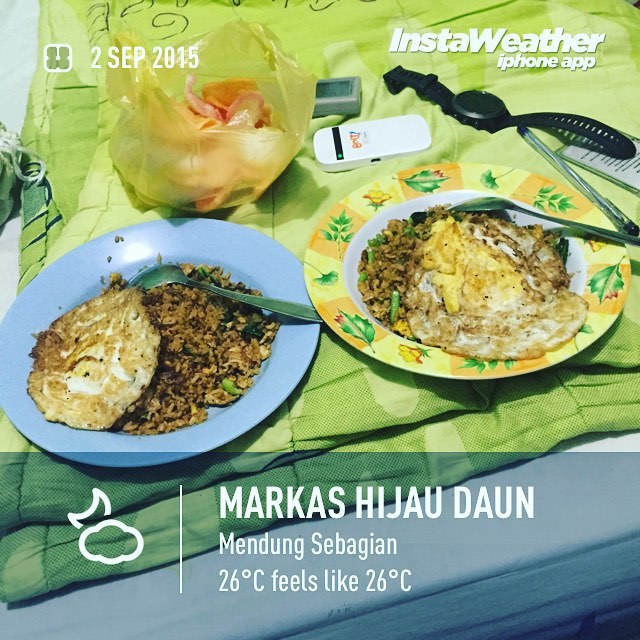 Pas lapar banget pas ada Nasi goreng, hidupku memang pas-pasan (di Markas Hijau Daun)