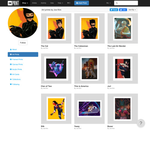 Opened up an Inprnt shop where you can buy some prints of my work!www.inprnt.com/gallery/joe