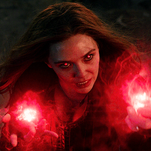 marvelheroes:Wanda Maximoff + glowing eyes— Avengers: Age of Ultron— Avengers: Infinity War— Avenger