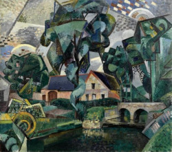 Michellemlcr:  Bridge Over The Oise To Vadencourt, 1912, Auguste Herbin 