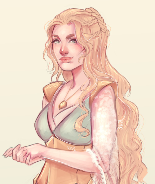 the-lady-rae: Joanna LannisterWife of TywinMother of Cersei, Jaime, and TyrionQuick sketch I had on 