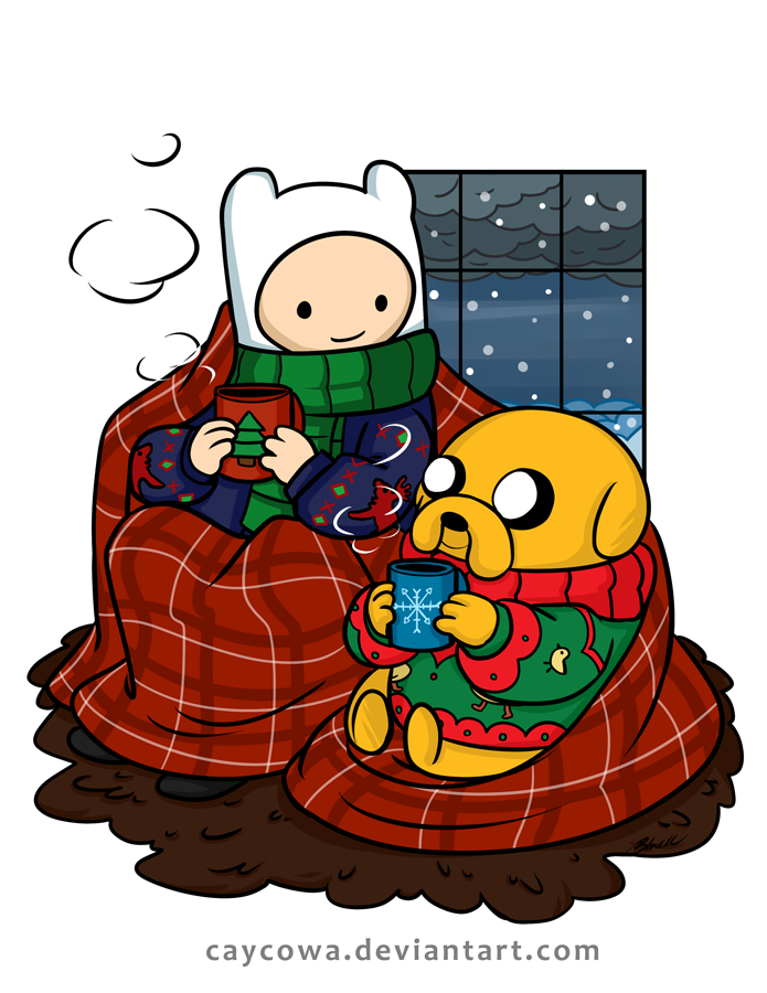 homeiswheretheheartsare:  Adventure Time - Really Big Sweaters   Finn and Jake in