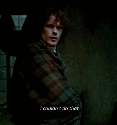 jvmiefraser:   Outlander: Rent 1x05  He looks so scandalzied