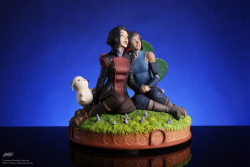 michaeldantedimartino: bryankonietzko:  Remember way back at the end of 2015 when I said I drew a thing for a thing? Well, that thing is finally *almost* done. The fine folks at Mondo approached us back then about doing a Korrasami statue, and sent over