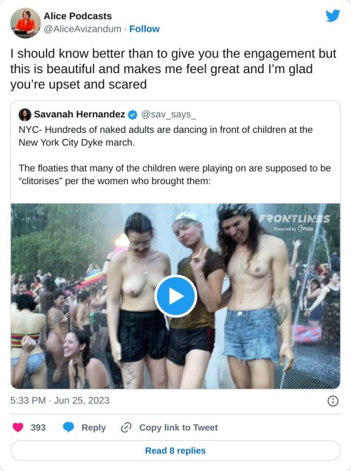 I should know better than to give you the engagement but this is beautiful and makes me feel great and I’m glad you’re upset and scared https://t.co/XzyQJokYkk
— Alice Podcasts (@AliceAvizandum) June 25, 2023