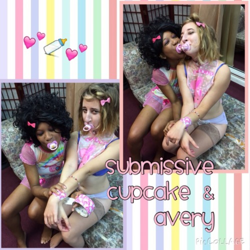 erotique-sighs:  ~PLEASE DO NOT REMOVE CAPTION~   Looking for diapered double trouble? Look no further that Sanctuary LAX! Submissive Cupcake and Submissive Avery are little diaper girls who love spankings and pleasing their caregivers! They’re also