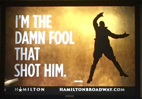 nadiacreek: john-laurens: aaron-burr-sir: Hamilton ads spotted in NYC Anthony Ramos is finally inclu