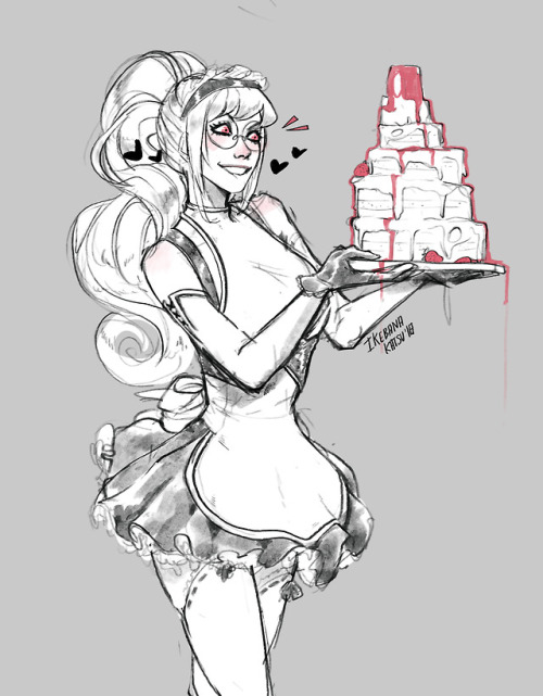 Pastry girl sketch before sleeping! <3Follow/support me on Patreon! ^_^