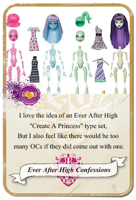 everafterhighconfessions:  I love the idea of an Ever After High “Create A Princess”