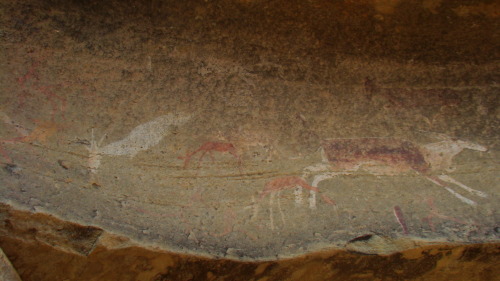 San rock art at uKhahlamba Drakensberg Park, South Africa. Photos taken by Lukas Kaffer.