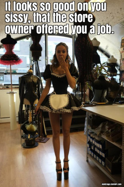 slavecaps:  slave captions chastity sissy