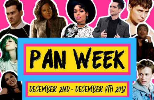 posi-pan:[Image Description: Black text that reads, “pan week” with smaller black text underneath it