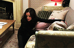 :  I tightened my grip on her arm, digging my nails in to get her attention. She flinched.