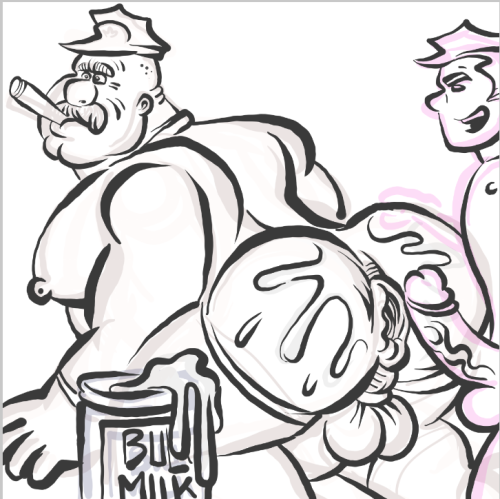 freebo23doodles: chatting with @bullempire made me produce those pigcops daddies