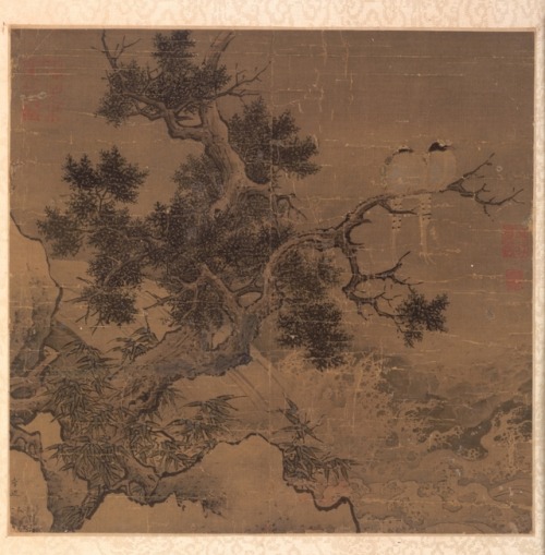 Birds on a Tree above a Cataract, Li Di, 1127, Cleveland Museum of Art: Chinese ArtSize: Image: 24.8