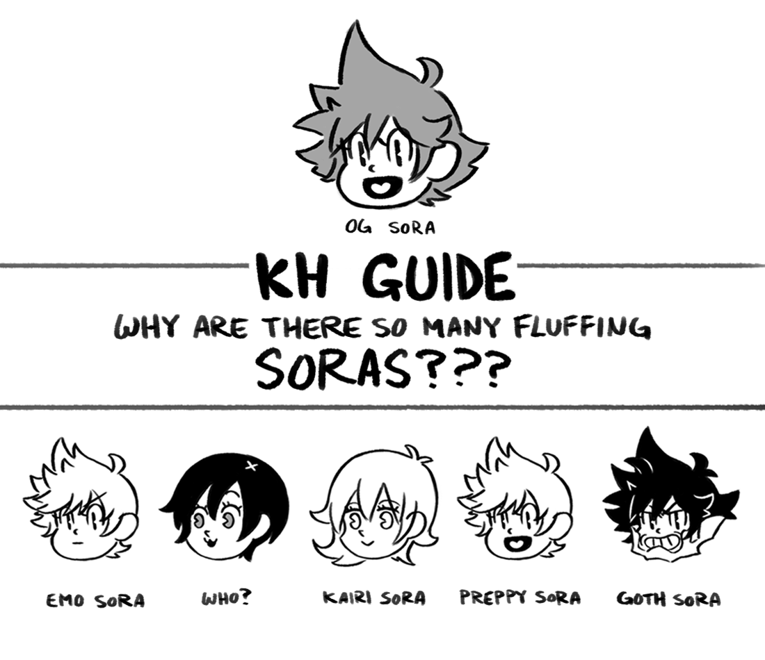 arinky-dink:  I needed to draw out the multiple-Sora thing to understand it and I’m