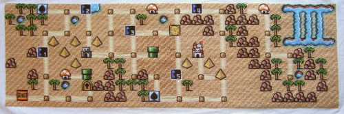 Sex it8bit:  Cross Stitched Mario Maps  Created pictures