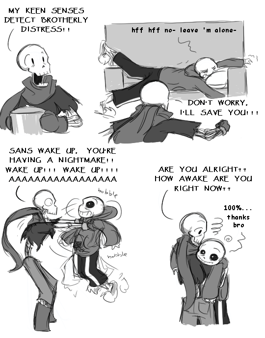 undertale sans and papyrus bad dream