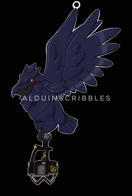 How do y’all feel about a Corviknight Taxi charm? The taxi cab would be a separate dangle.